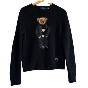 Ralph Lauren Polo Bear Wool Knit Sweater Size M Lunar New Year Tiger Embroidery